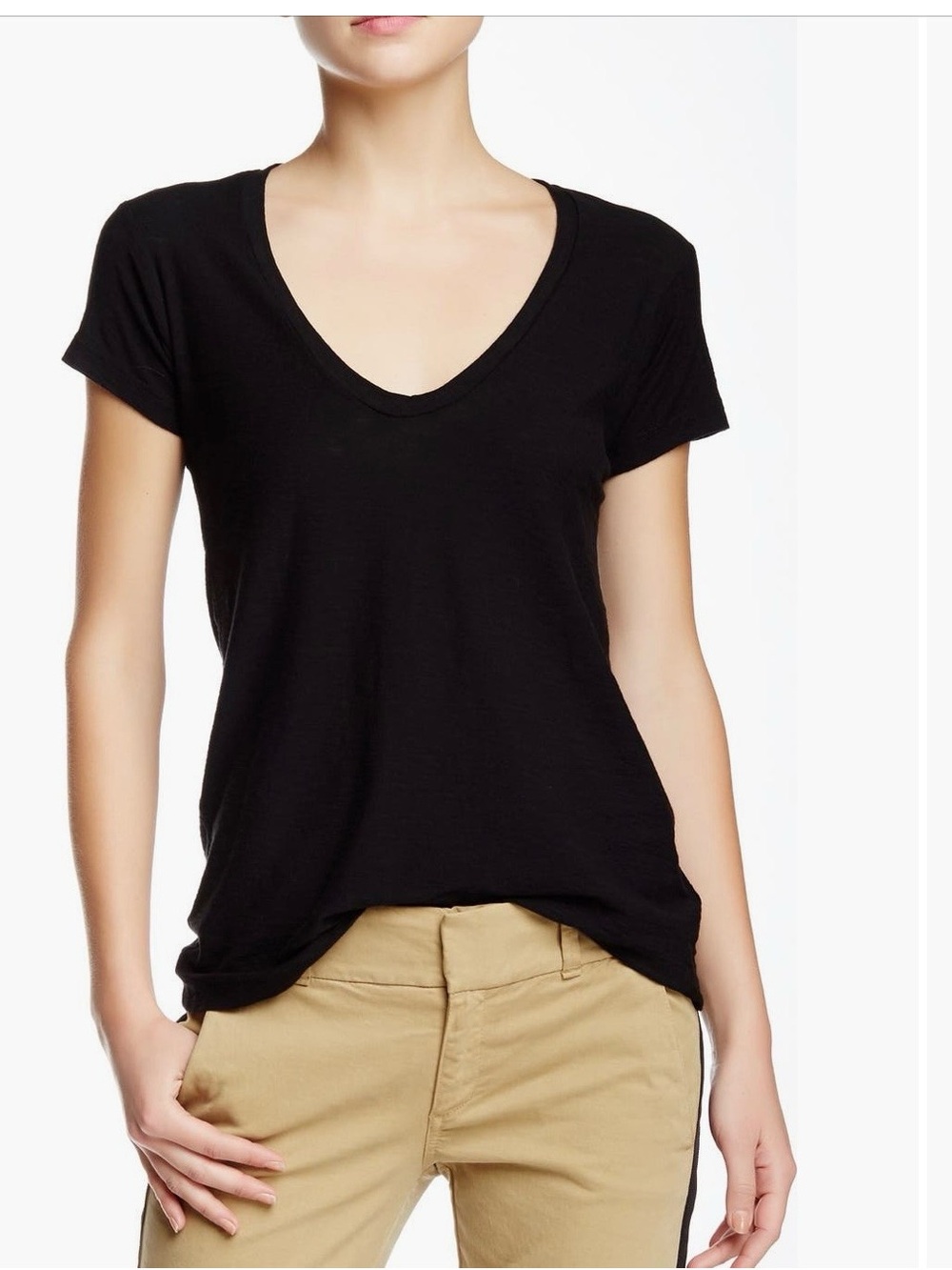 James Perse black t-shirt, flaw